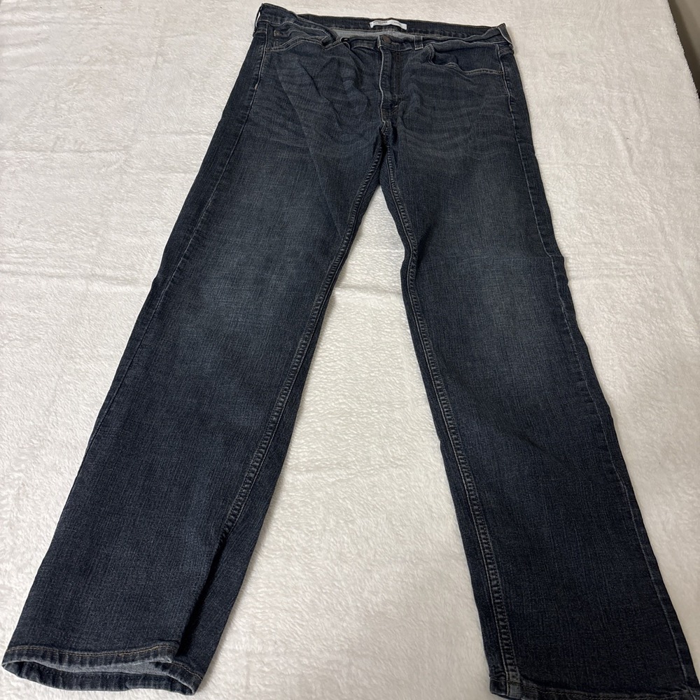 Signature by Levi Strauss Men's Jeans 36x34 Dark Wash Blue Regular Straight